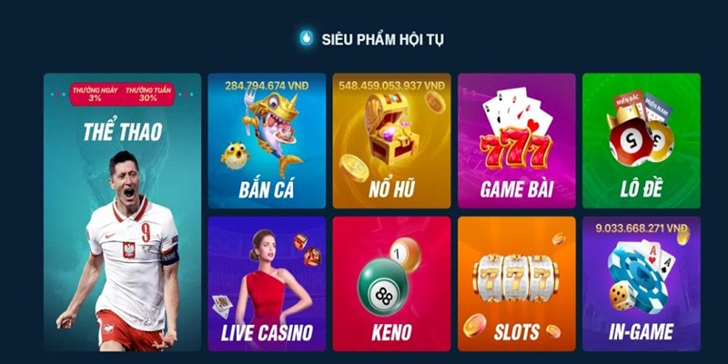 Hệ thống game đồ sộ chỉ có tại Lucky88